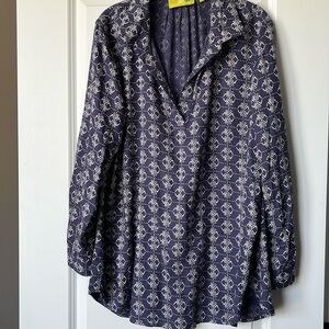 ROCK FLOWER PAPER TUNIC SHIRT size Large